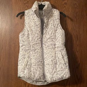 Grey and White Puffer Vest
